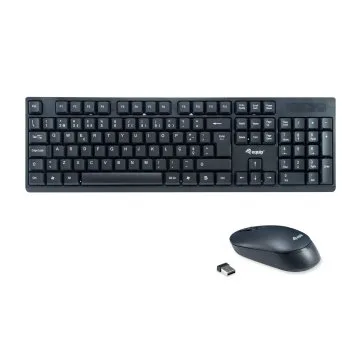 Teclado y mouse equip life wireless combo 2.4ghz color negro portugues 245221