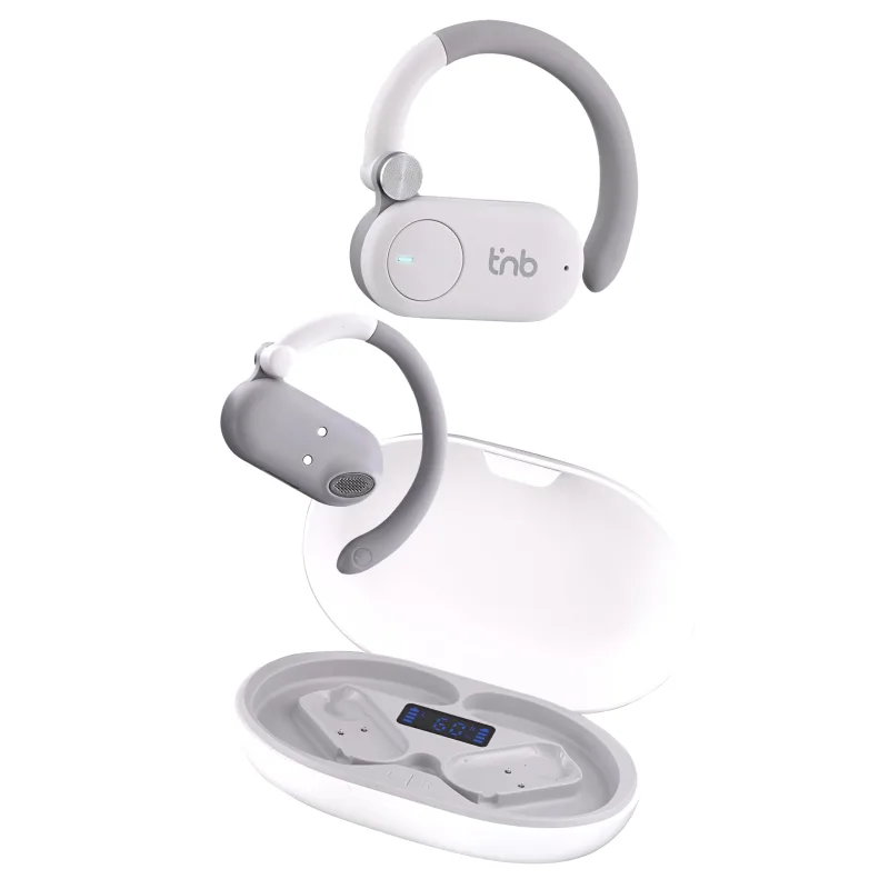 T'nB - Auriculares para deporte Energy Free, ideal para tus entrenamientos, estructura de conducción aérea, ultraligero, controles intuitivos integrados, color blanco