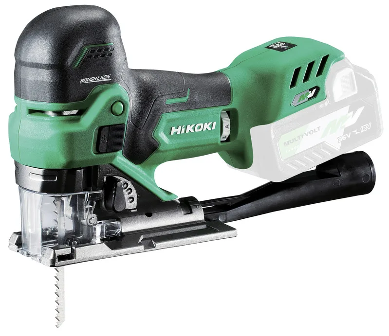 Sierra de calar eléctrica Hikoki CJ36DBW2, 3500 SPM, motor potente, diseño robusto de 2,7 kg, ideal para cortes rápidos y precisos en madera, metal y otros materiales