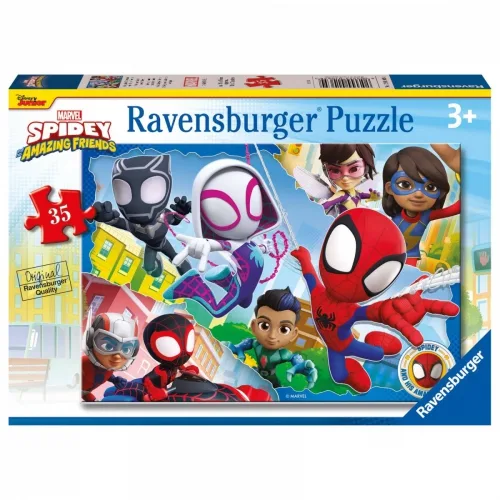 Ravensburger - Puzzles Spidey | Puzzle 3 Años O Más | Puzzles 3 Años O Más De 35 Piezas | Rompecabezas Niños De 26 X 18 Cm Puzzle