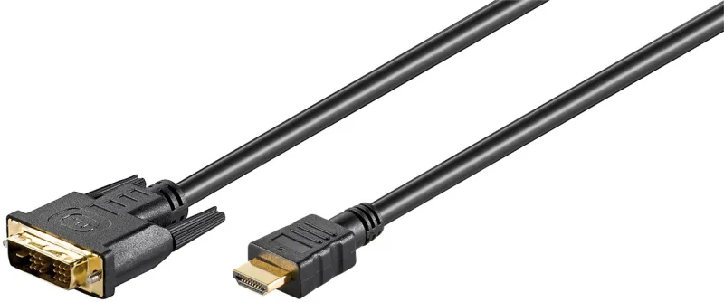 Wentronic - Conector macho HDMI de 19 pines a conector macho DVI-D (3 m)
