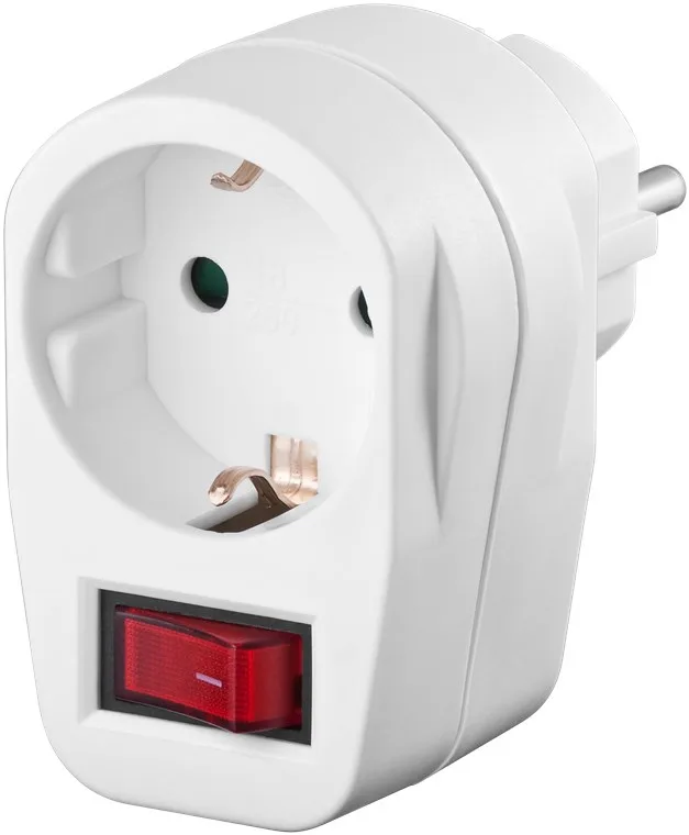 Goobay 68906 adaptador de enchufe eléctrico Tipo F Blanco