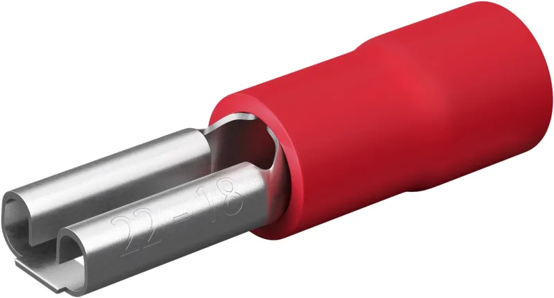 Fixpoint 17000 - Conector de horquilla para cables de 0,5 a 1,5 mm (2,8 mm, 100 unidades), color rojo