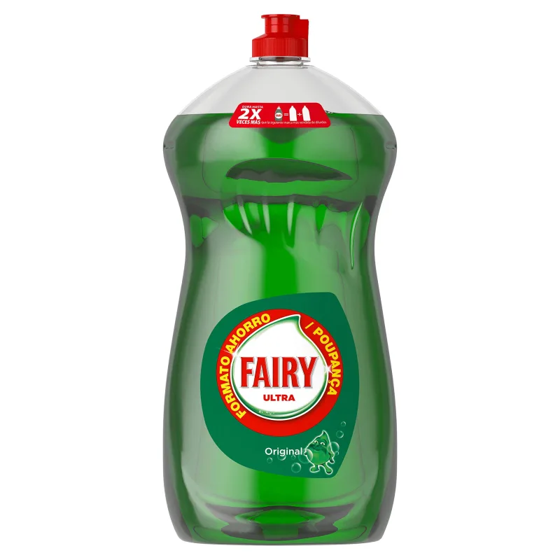 Fairy Ultra Líquido Lav. Verde Oscuro con LiftAction 1015 ml sin remojo, sin grasa, sin dificultad, suave con la piel