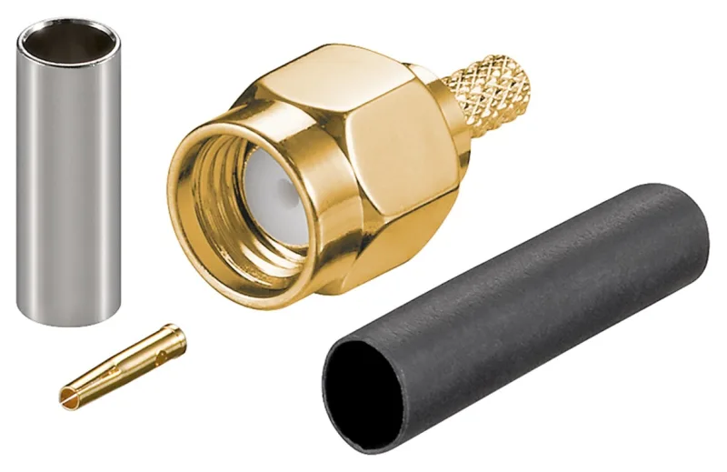 Goobay 51695 RP-SMA Negro, Oro, Plata - Conector (Negro, Oro, Plata)