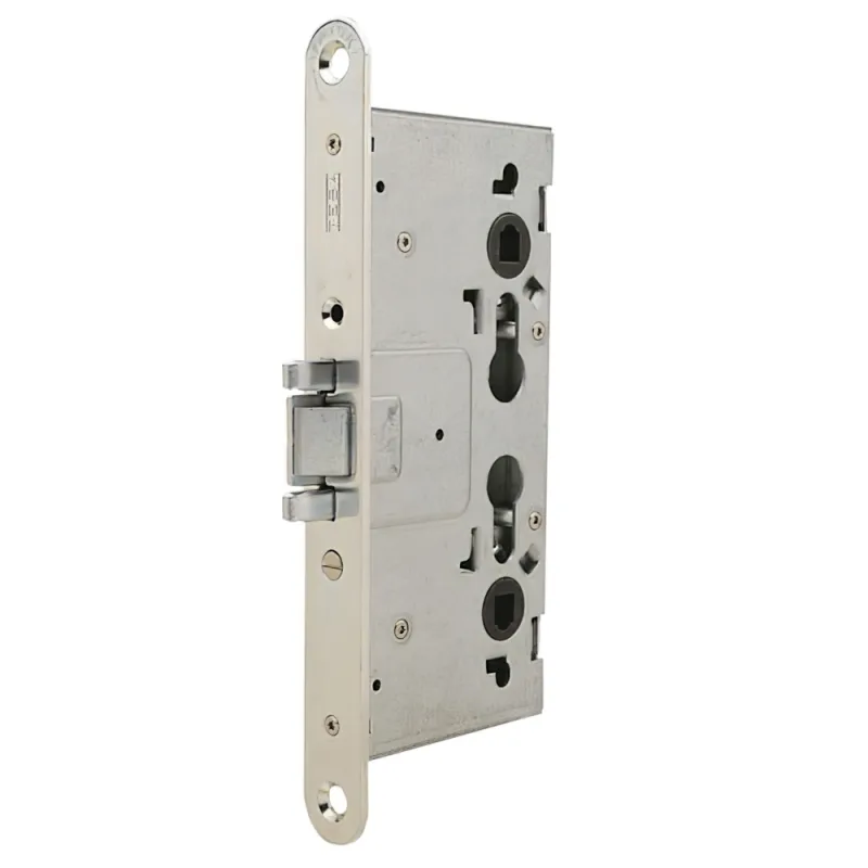 Tesa Assa Abloy CF5ENGTR9ZCE Cerradura cortafuegos CF50 con Nueca pasante, No Antipánico, Frente Zincado