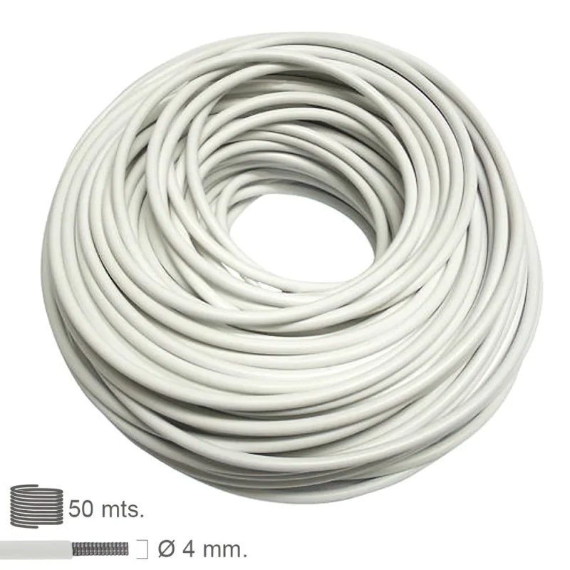 Gusanillo espiral visillo forrado (rollo 50 metros)