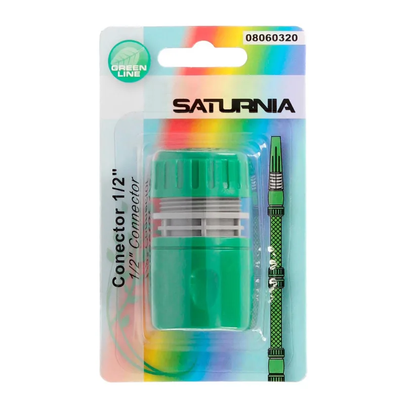 Saturnia 8060320 Conector Manguera Plastico 1/2 Blister