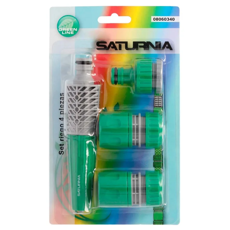 Saturnia 8060340 Set Riego Plastico4 Piezas Saturnia