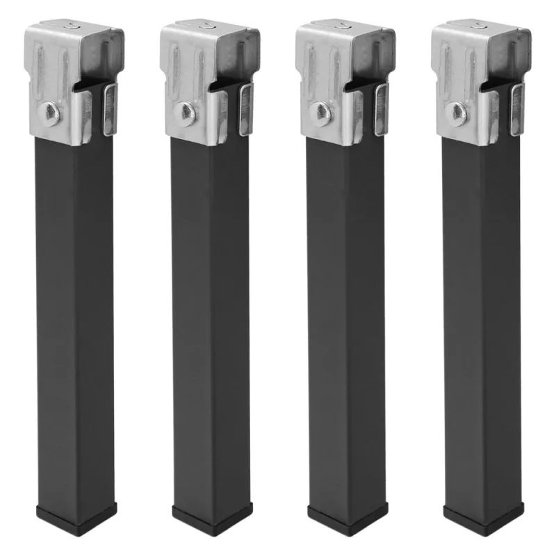 WOLFPACK LINEA PROFESIONAL Juego Patas Somier Cuadradas (4 Unidades) Tubo 30x30 mm. Para Somier de 30x30 mm. Altura 25 cm.