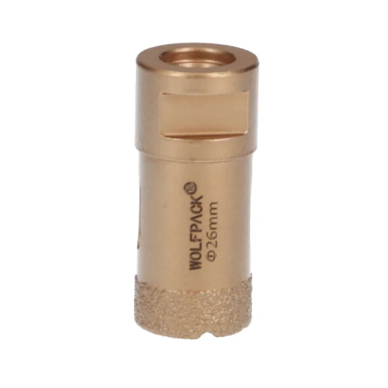 WOLFPACK LINEA PROFESIONAL - Corona Diamante Para Amoladora Ø 26 mm. Conexión Rosca M14. Corte Seco