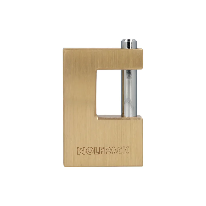 WOLFPACK LINEA PROFESIONAL Candado Cuadrado Latón Persiana Ancho 70 mm. Alta Seguridad, Antirrobo Puertas, Contenedores, Trasteros, 2 Llaves