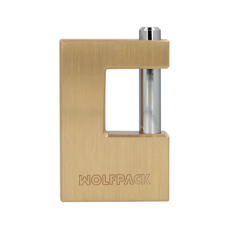 WOLFPACK LINEA PROFESIONAL Candado Cuadrado Latón Persiana Ancho 70 mm. Alta Seguridad, Antirrobo Puertas, Contenedores, Trasteros, 2 Llaves
