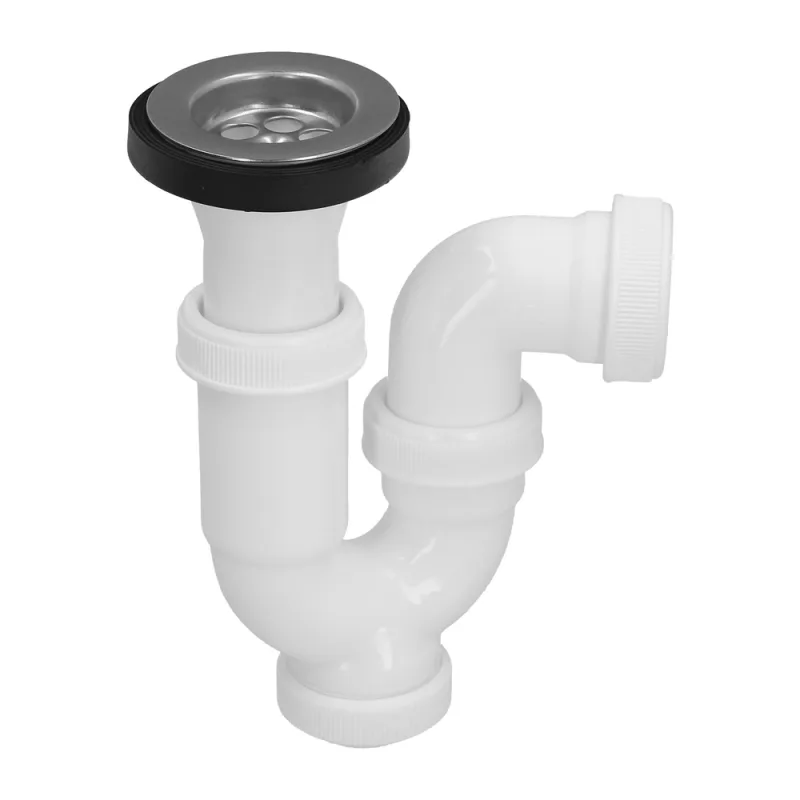 ABRISA Sifon Curvo Extensible Con Valvula y Tapon 1 1/2" Ø 40 Mm