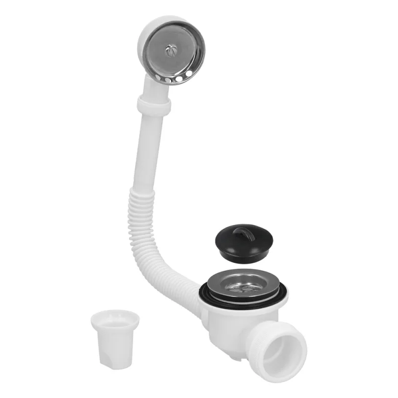 ABRISA 00000000 Sifon Bañera con Rebosadero Salida Orientable1 1/2, Blanco