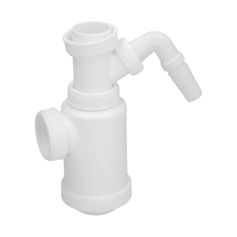 ABRISA 00000000 Sifon Botella Extensible T-4-T 1 1/2 Toma Lavadora, Blanco