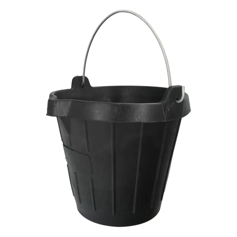 WOLFPACK LINEA PROFESIONAL Cubo Obra Industrial Goma 10 litros con Pico Vertedor. Base y Laterales Reforzado. Espesor 1 cm. Espuerta Obra, Cubo Goma Obra