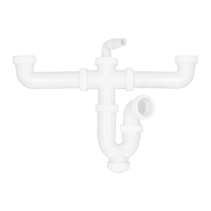 ABRISA Sifon Doble Con Doble Evacuacion 1 1/2" Ø 40mm