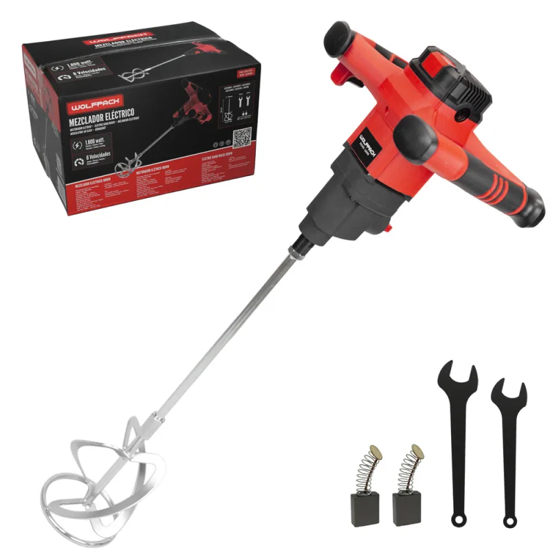 WOLFPACK LINEA PROFESIONAL Mezclador Electrico 1800 Watt 6 Velocidades Con Variador de Potencia