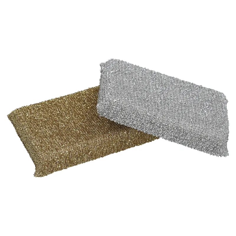 Esponja oro/plata no raya. pack 2 unidades.