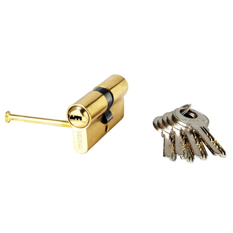 WOLFPACK LINEA PROFESIONAL - Cilindro Seguridad 35x35/15,0 Latonado 5 Llaves