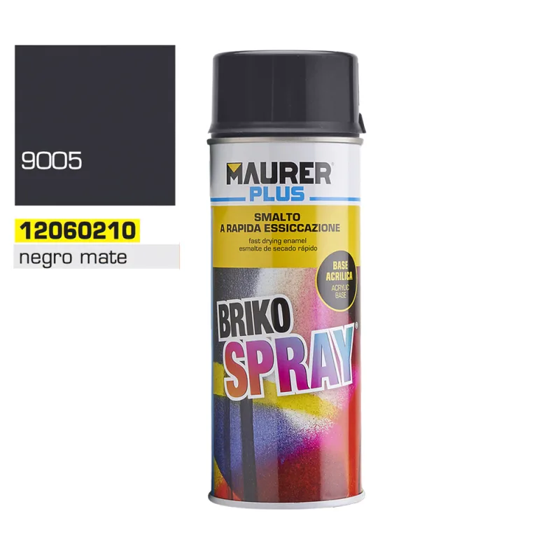 Spray pintura negro mate profundo 400 ml.