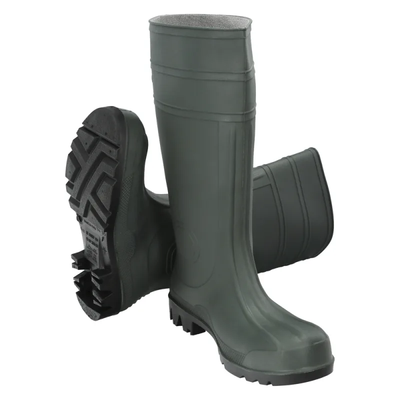 WOLFPACK LINEA PROFESIONAL - Botas Goma Altas Verdes Seguridad Nº 45 (Par)