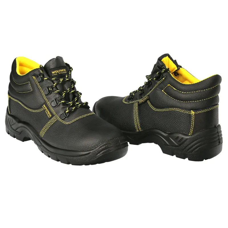 WOLFPACK LINEA PROFESIONAL - Botas Seguridad S3 Piel Negra Nº 48 Vestuario Laboral,calzado Seguridad, Botas Trabajo. (Par)