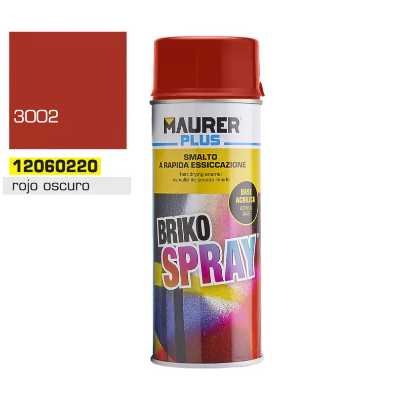 Spray pintura rojo oscuro carmin 400 ml.