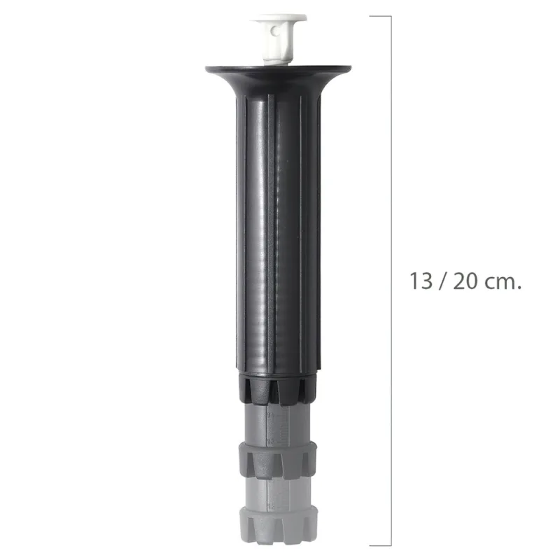 Pata Regulable Fija 13/20 cm. Negro