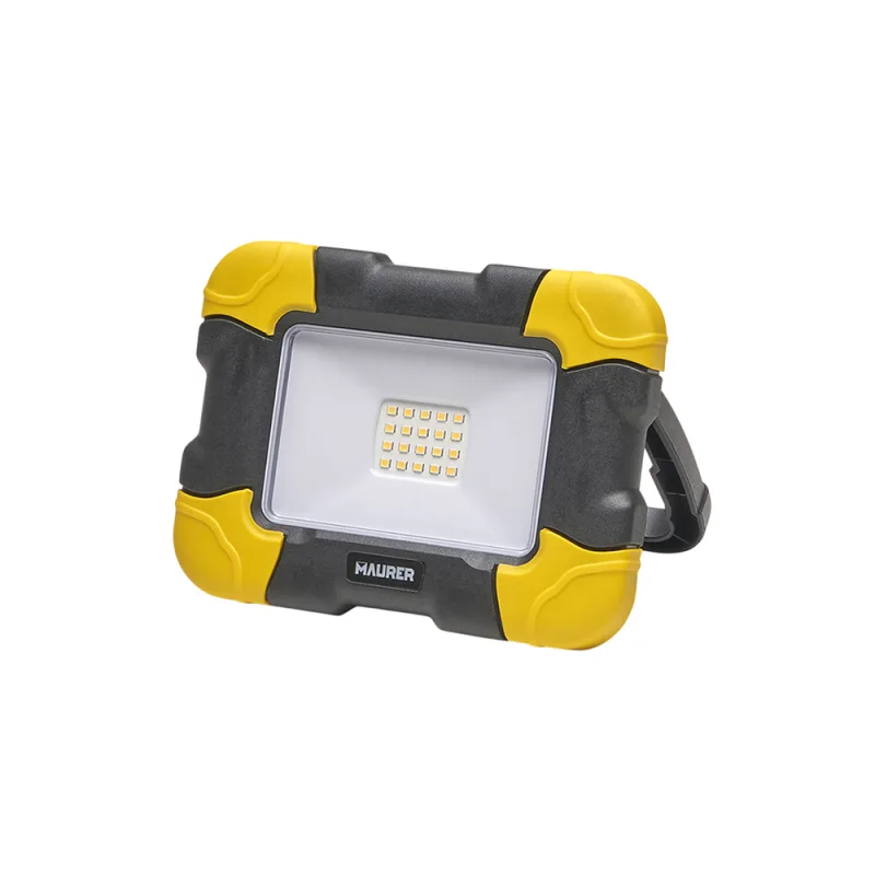 MAURER - Foco Led Plano Recargable 10 Watt. 800 Lumenes Luz blanca 4000ºK Protección IP44. Portatil Proyector Led Obras