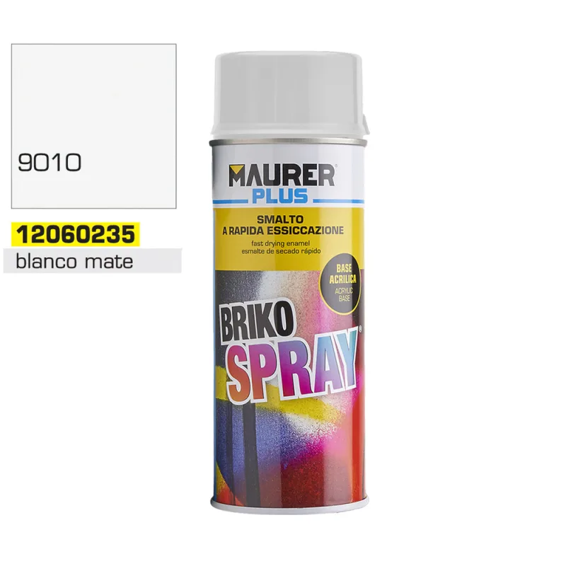 MAURER - Spray Pintura Blanco Mate 400 ml.