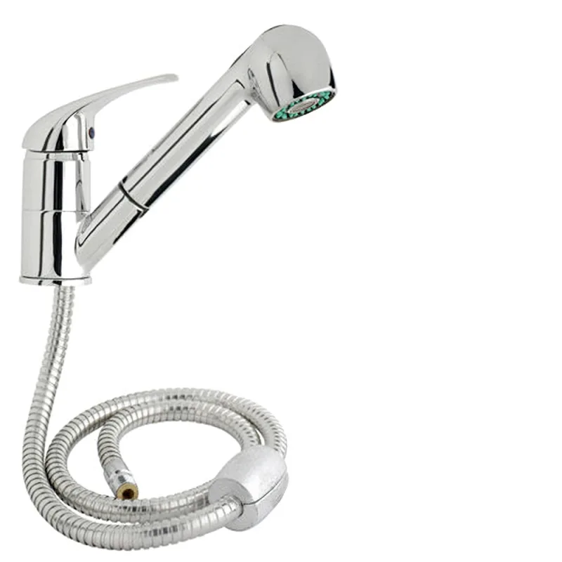 WOLFPACK LINEA PROFESIONAL - Monomando "Línea Flow" Fregadero Telescópico Con Cartucho Ceramico Ø 40 mm.