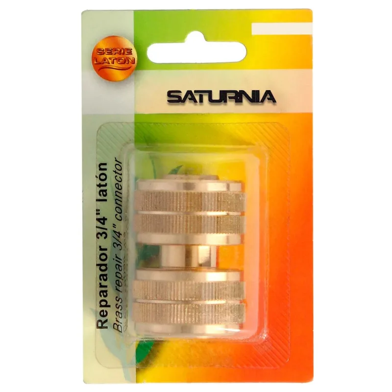 SATURNIA - Reparador Laton Para Mangueras 3/4". Blister 1 pieza