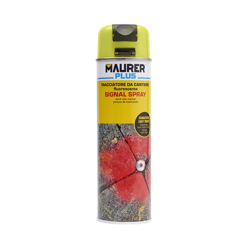 MAURER Spray Pintura Trazador Amarillo Fluoresce 500 ml.