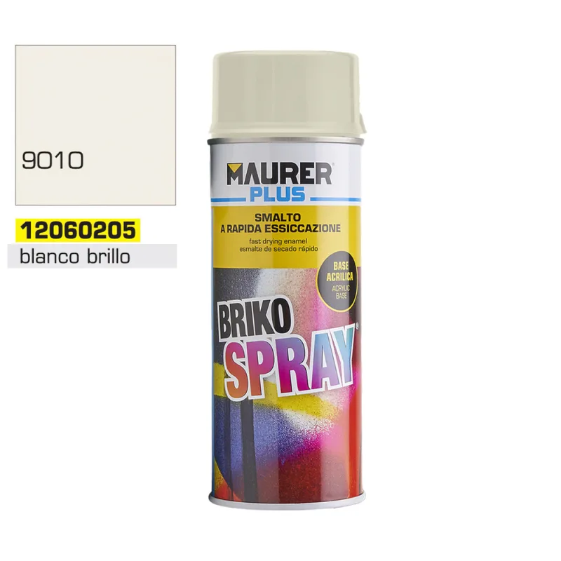 Spray Pintura Blanco Brillo Profundo 400 ml, El embalaje puede variar
