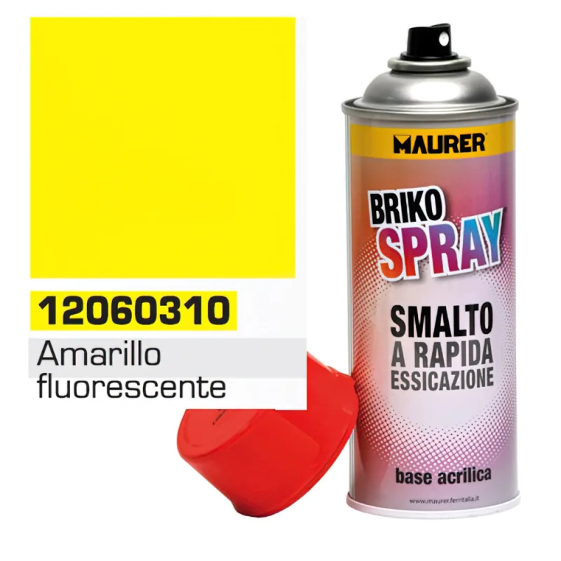 MAURER - Spray Pintura Amarillo Fluorescente 400 ml.