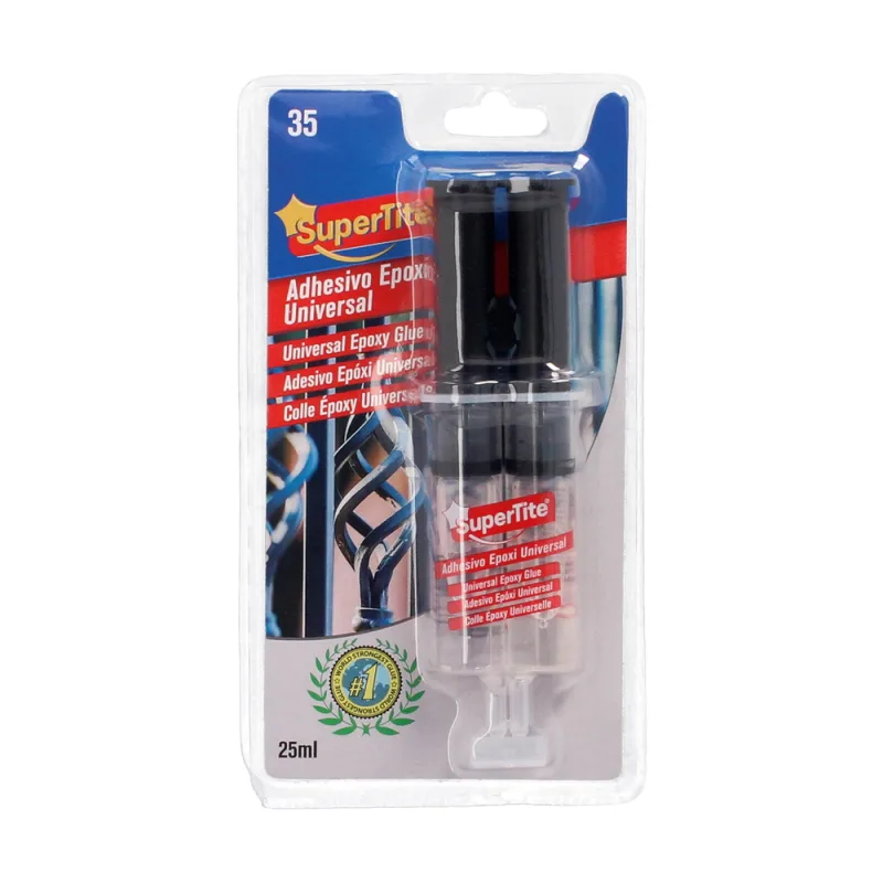 Pegamento epoxi 2 componentes (25 ml.) pegamento metal, cristal, espejos, plásticos, mármol, embarcaciones, madera, piel, etc