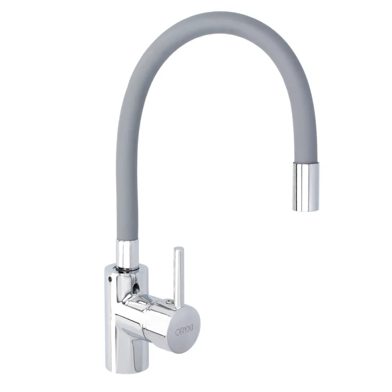 WOLFPACK LINEA PROFESIONAL - Grifo Monomando Fregadero Flexible Caño Alto, Grifo De Cocina Flexible Caño Alto.Cartucho ceramico Ø 35 mm.