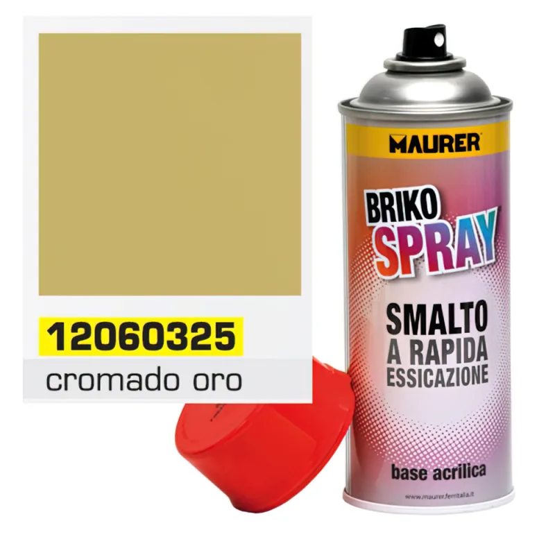 Spray pintura cromado oro / dorado 400 ml.