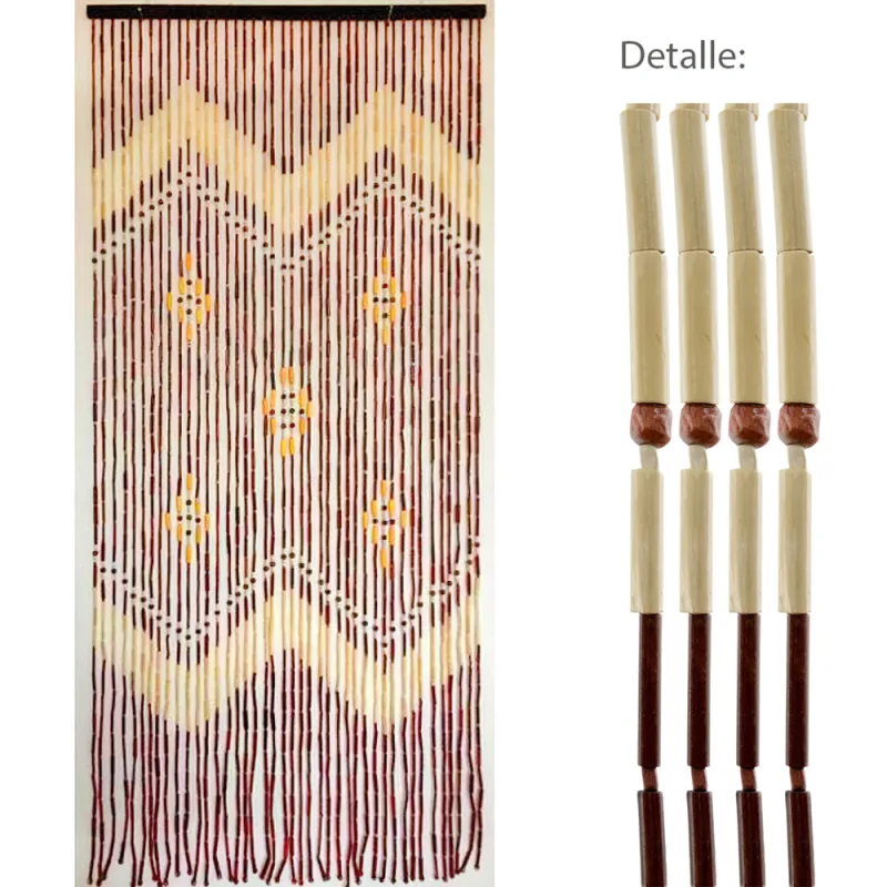 Cortina puerta 42 tiras bambu 90x200 cm.