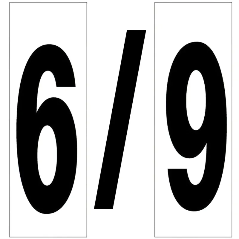 WOLFPACK LINEA PROFESIONAL 15058012 Numero Adhesivo 46x140 mm. Nº 6/9, Multicolor