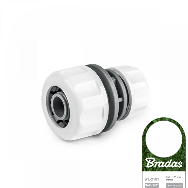 Bradas, modelo WL-2101, Acoplamiento de tuberías para sistema de riego, ideal para conexiones duraderas y resistentes, fácil de instalar, compatible con sistemas de riego
