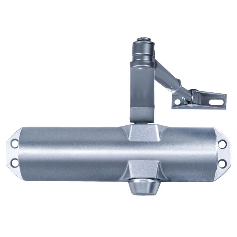 WOLFPACK LINEA PROFESIONAL - Cierra Puertas Con Retenedor Fuerza 4. Color Plata (Puertas 90/120 cm.)