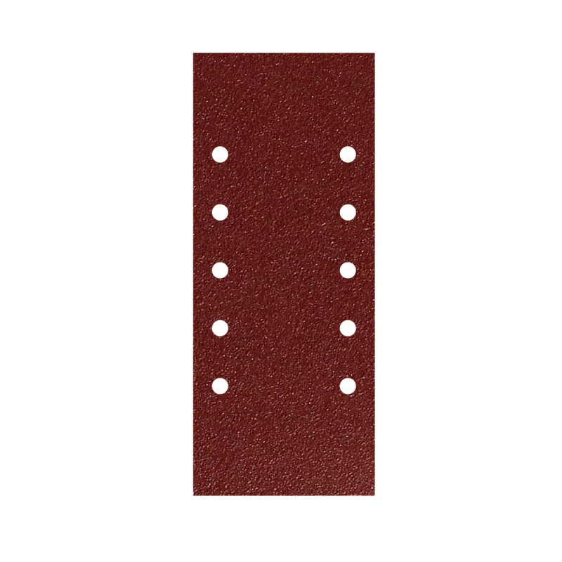 WOLFPACK LINEA PROFESIONAL Lija Recambio Con Velcro 115x280 mm. con Agujeros Grano 80 (10 Piezas)