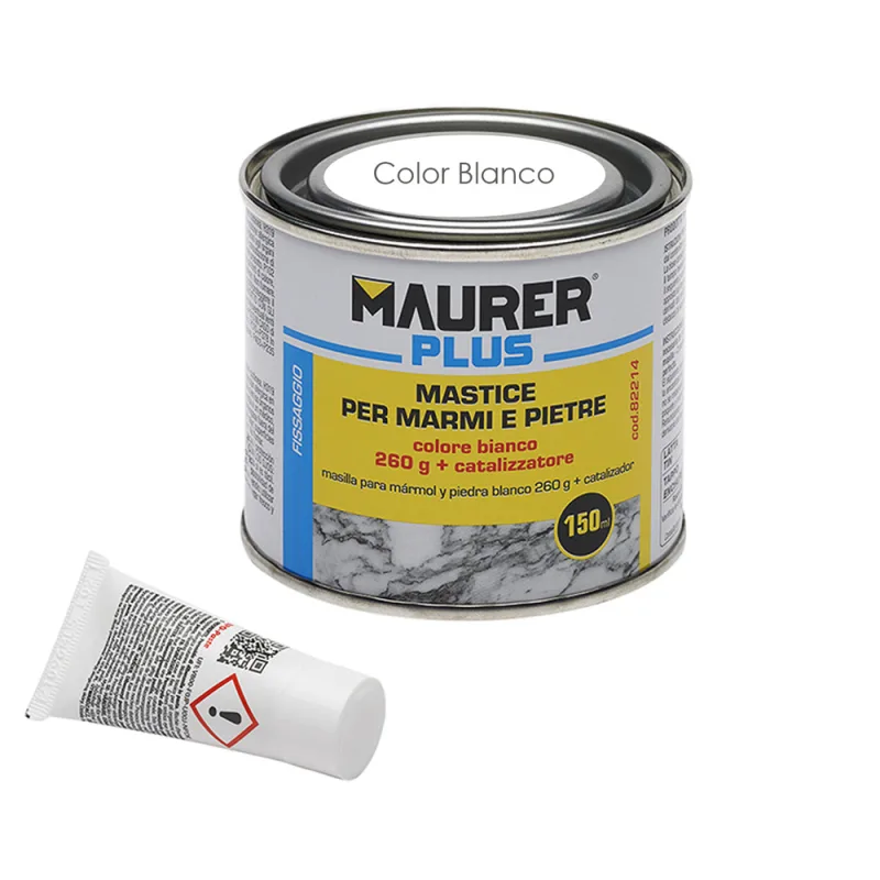 MAURER Masilla Para Marmol/Piedra 150 ml. Color Blanca