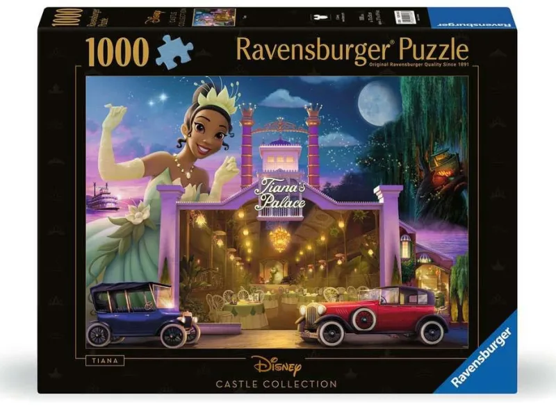 Ravensburger - Puzzle Disney Tiana | Puzle 1000 Piezas | Puzle Adultos 70x50cm | Puzzle Disney 1000 Piezas | Princesas Castillos | Rompecabezas Adultos y Niñas +14 años
