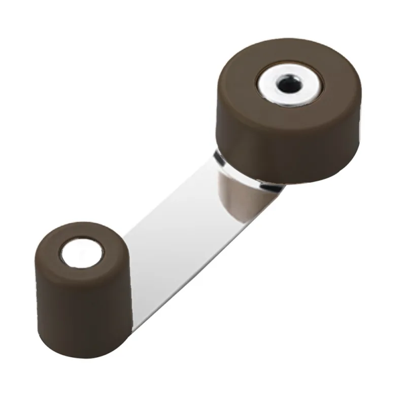 Tope Puerta Con Retenedor Metalico/Goma Marron