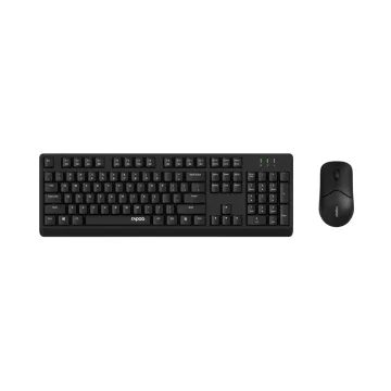 Rapoo I Teclado y Ratón inalámbrico QWERTY Español (X1500, 1200 dpi, Windows XP/Vista/7/8/10/11 y macOS, Pilas) Negro