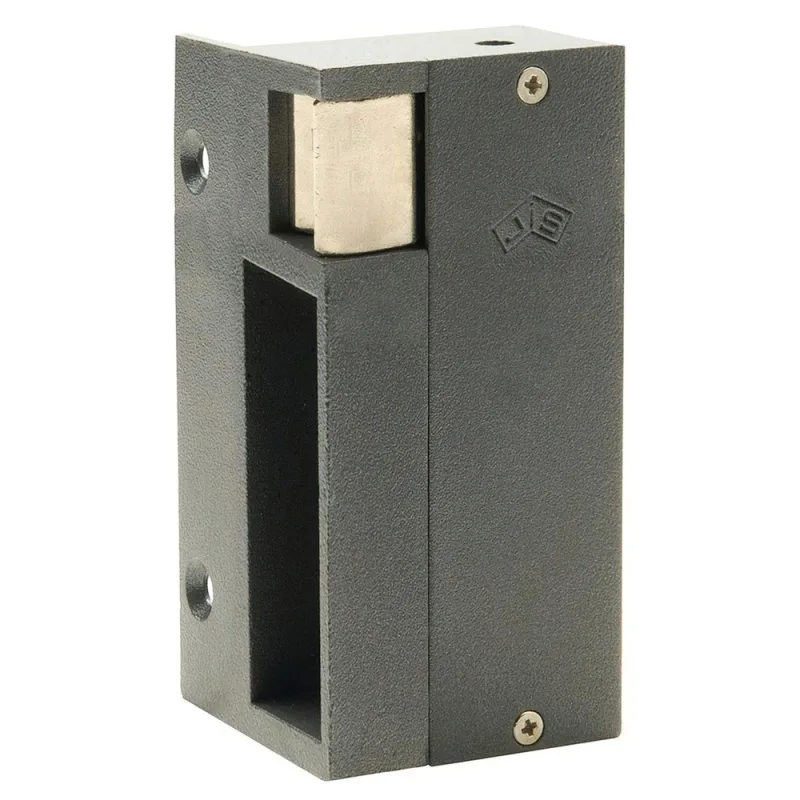 Cerradura jis 12 voltios 1037 derecha sobreponer gris